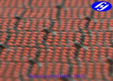 Mesh Desen Karbon Kevlar Kumaş / Jakarlı Hibrid Dokuma Filament Fiber Kumaş
